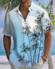 Alohadaddy® Men's Short-Sleeve Button-Down Shirt with Bamboo Print and Chest Pocket