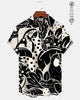 Alohadaddy® Men's Short-Sleeve Button-Down Shirt with Parrot Print Pocket  and Cardigan-Style Front