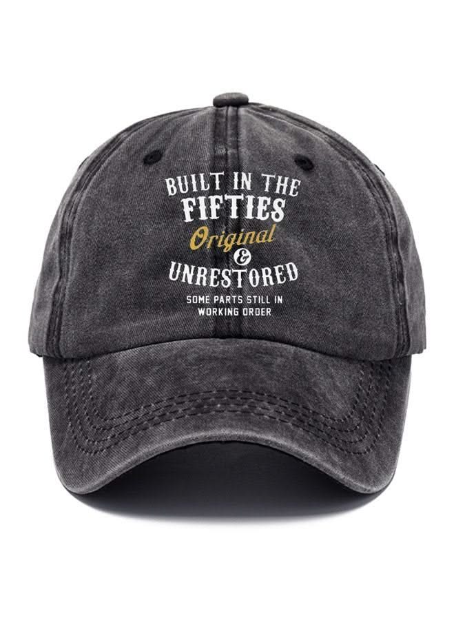 Casquette de baseball rétro imprimée des années 50 pour homme