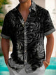 Alohadaddy Vintage Floral Print Men's Button Pocket Short Sleeve Shirt