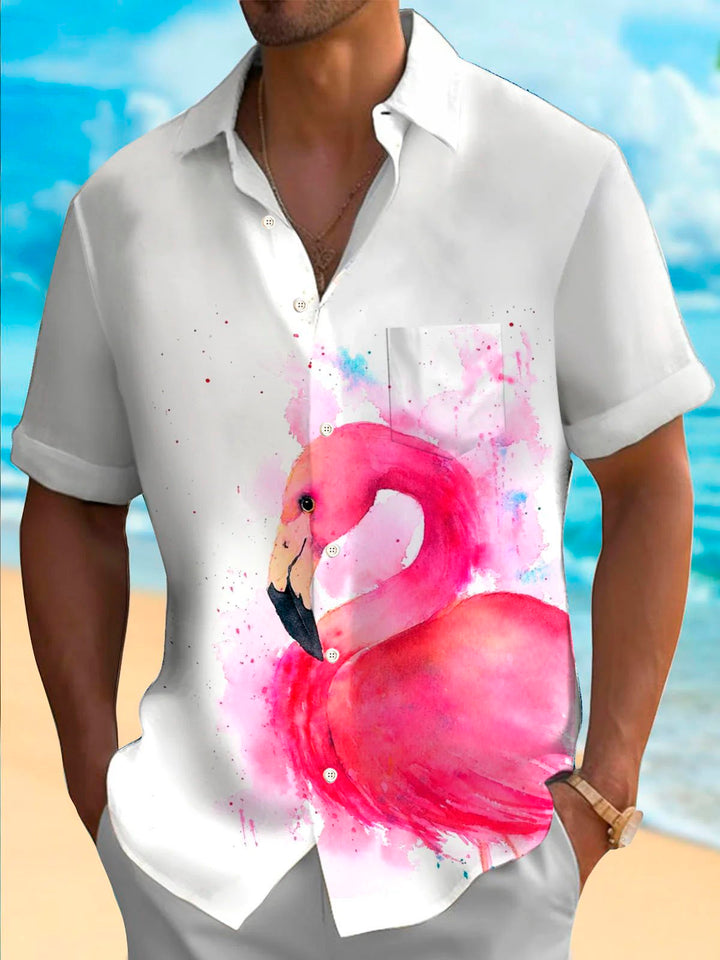 Alohadaddy Hawaii Flamingo Printed Men&