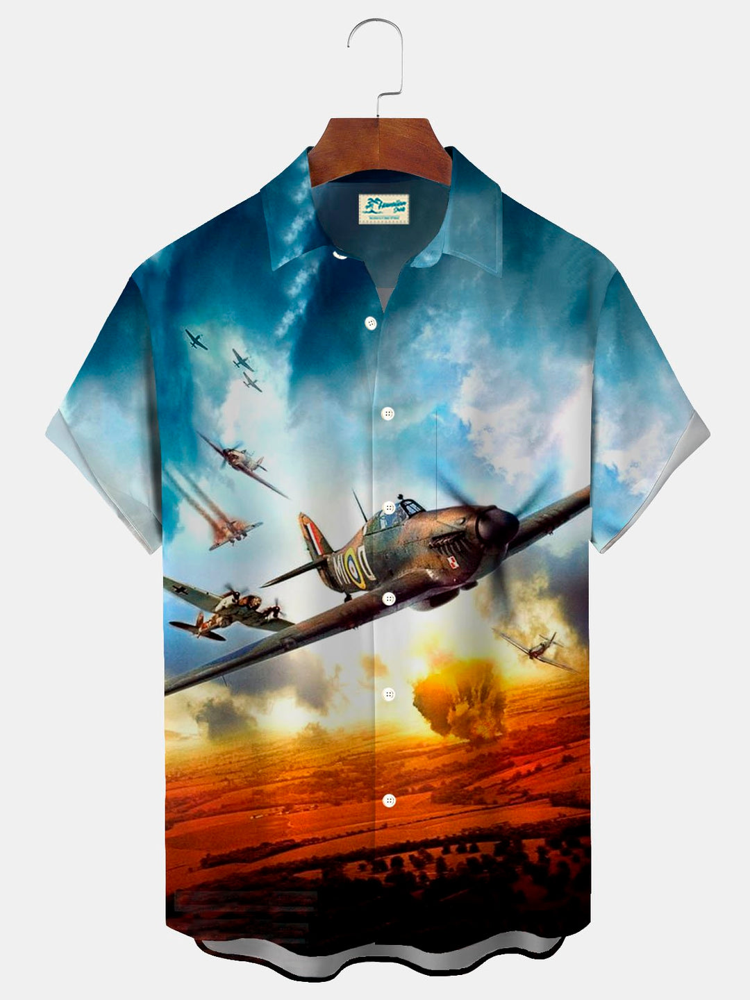Alohadaddy Vintage Aircraft War Print Men&