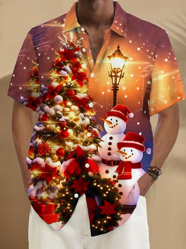 Alohadaddy Christmas Snowman Print Men&