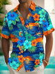 Alohadaddy® Hawaiian Botanical Leaf Print Men's Button-Down Short-Sleeve Vacation Shirt Big & Tall