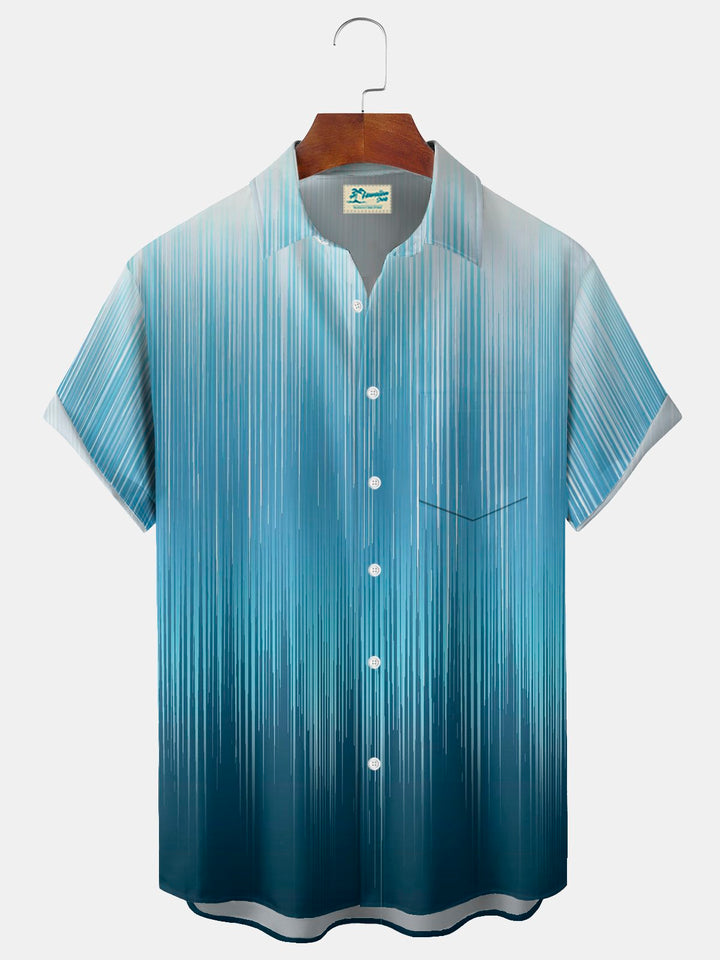 Alohadaddy® Hawaiian Retro Striped Gradient Print Men&