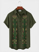 Alohadaddy® Men's Short-Sleeve Button-Down Shirt with Pocket Cactus Print
