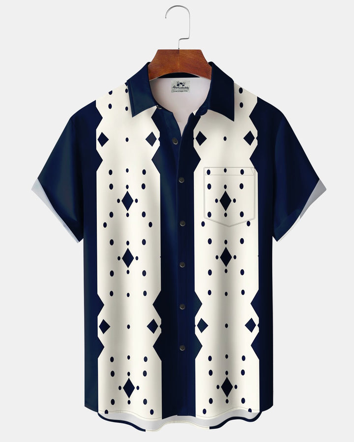 Alohadaddy® Casual Polka Dot Geometric Print Men&