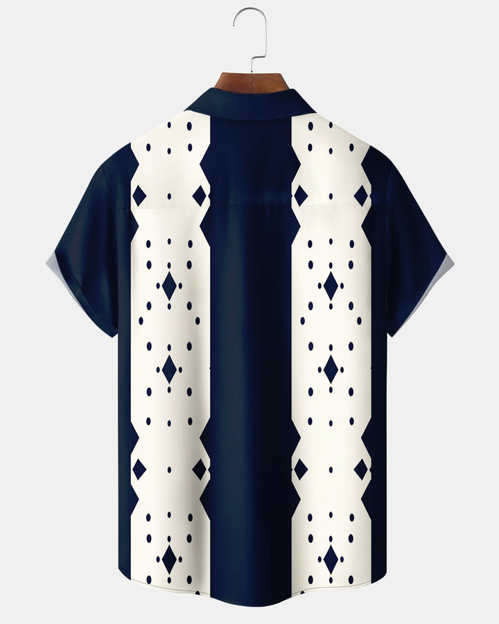 Alohadaddy® Casual Polka Dot Geometric Print Men&