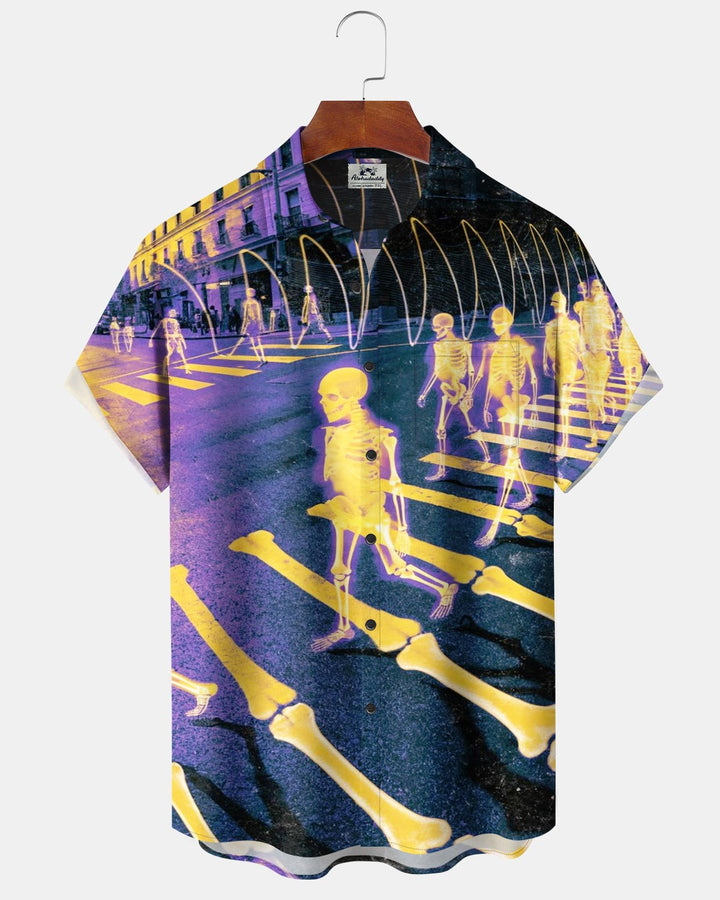 Alohadaddy® Art X-ray Street Skull Men&