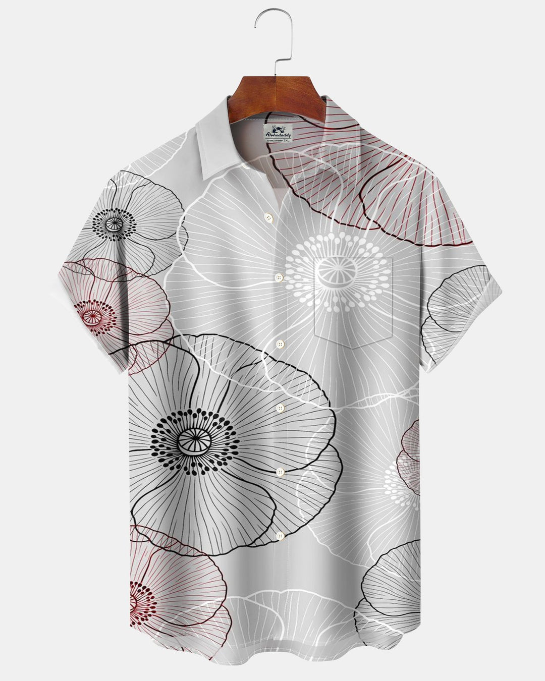 Alohadaddy® Casual Floral Petal Striped Print Men&