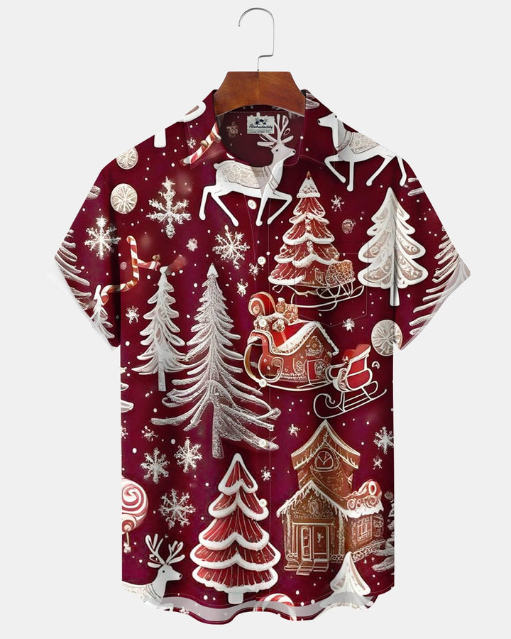 Alohadaddy® Holiday Christmas Tree, Reindeer, and Christmas Car Print Men&