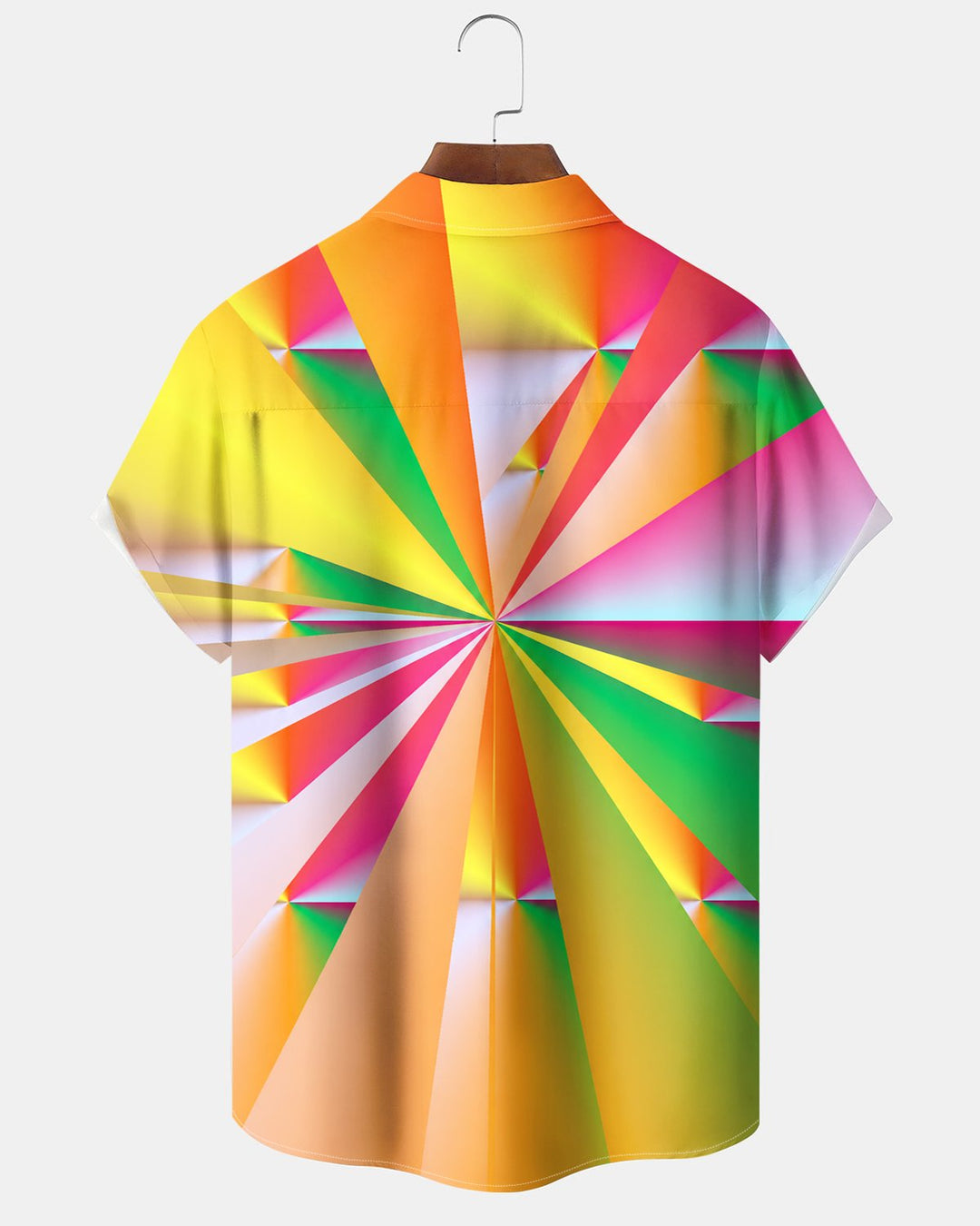 Alohadaddy® Casual Abstract Striped Geometric Neon Print Men&
