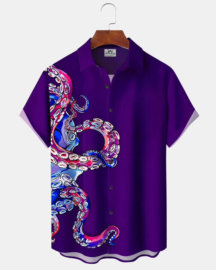 Alohadaddy® Casual Octopus Tentacle Print Men&