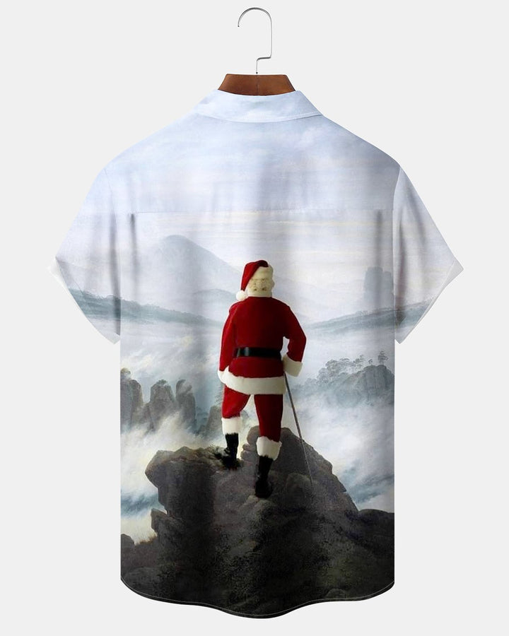 Alohadaddy® Holiday Christmas Fun Santa Claus Print Men&