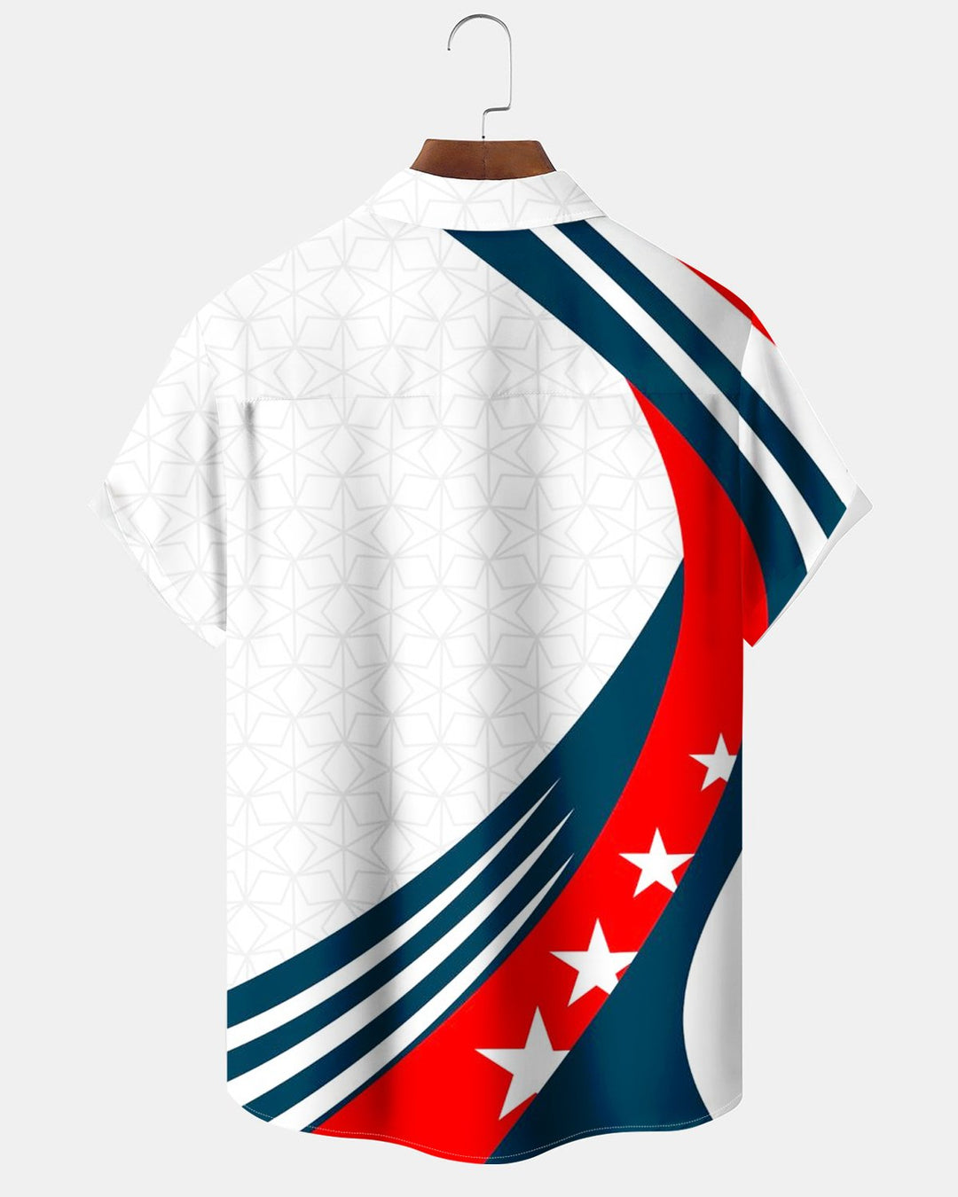 Alohadaddy® Casual Abstract Five-Pointed Star Stripe Print Men&