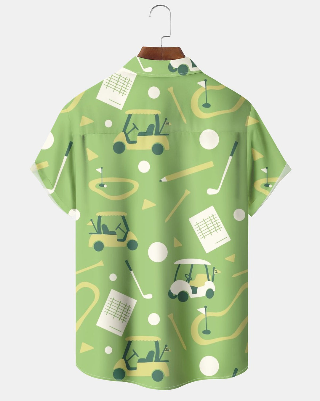Alohadaddy® Casual Retro Golf Geometric Print Men&