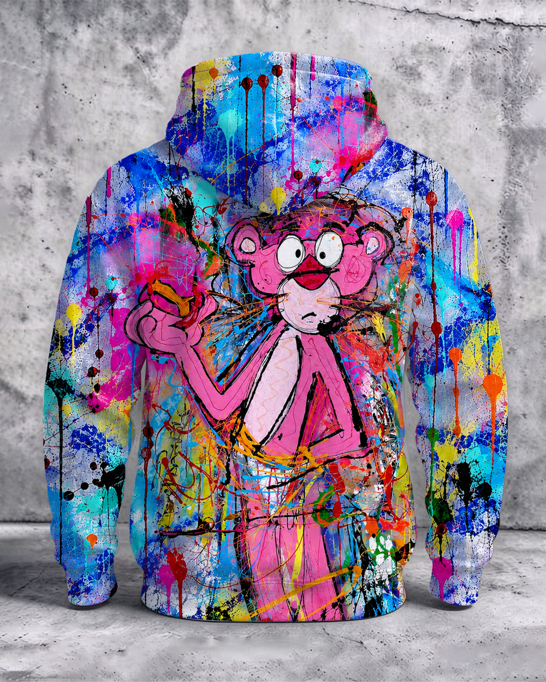 Alohadaddy® Men’s  Abstract Leopard Art Print Pullover Hoodie