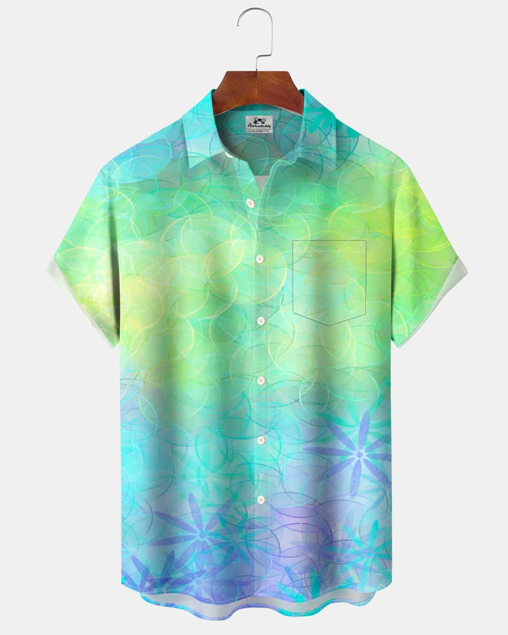 Alohadaddy® Casual Abstract Art Print Men&