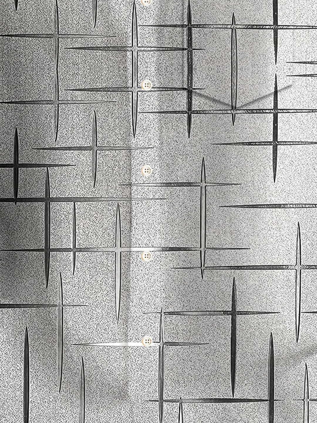 Alohadaddy Retro Geometric Textured Silver 3D Print Men&