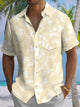 Alohadaddy® Hawaiian Leaf Art Print Chest Pocket Mens Short Sleeve Shirts Big & Tall