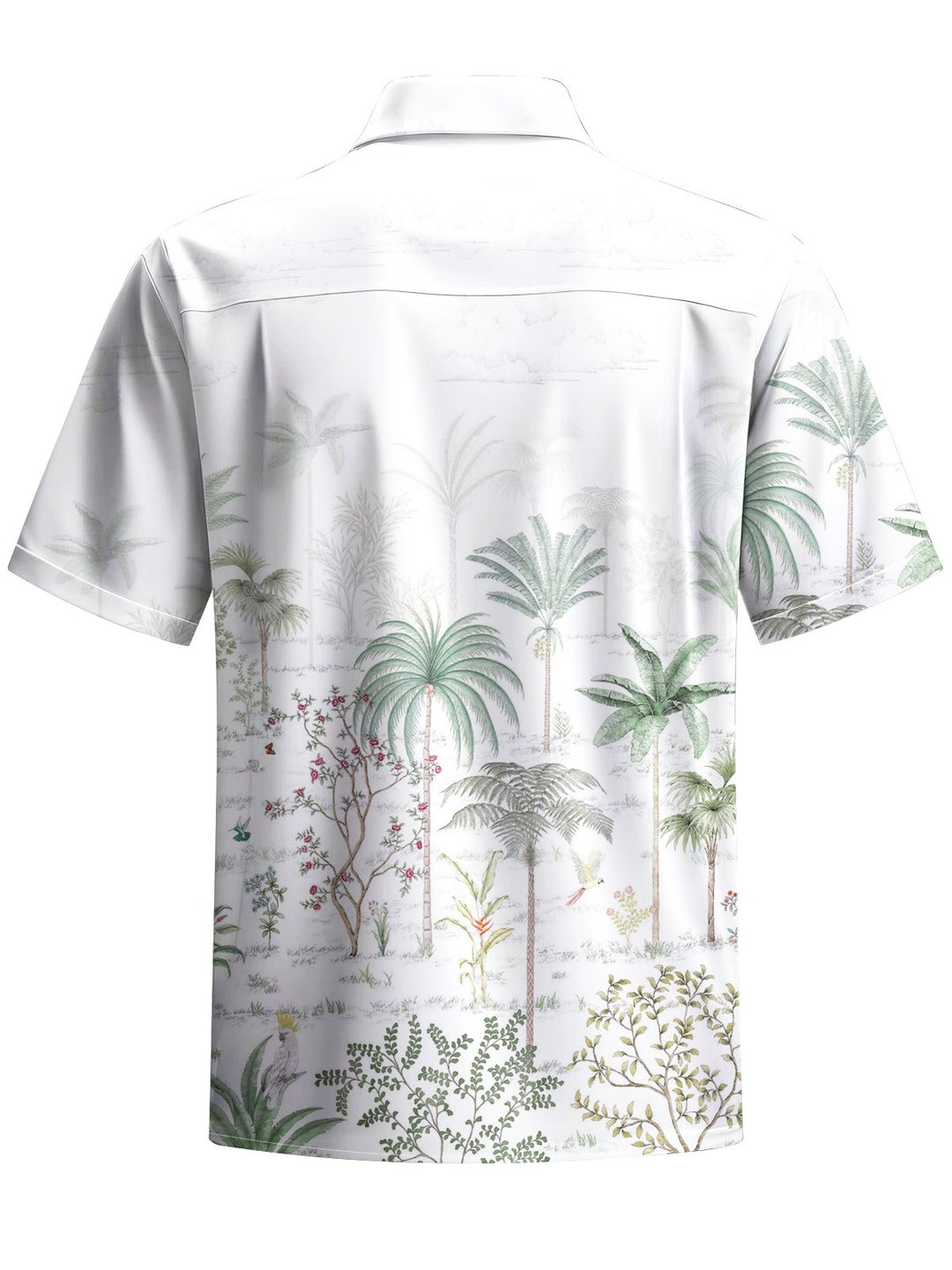 Alohadaddy® Casual Palm Tree Art Print Mens Moisture Wicking Short Sleeve Shirt Big &amp; Tall