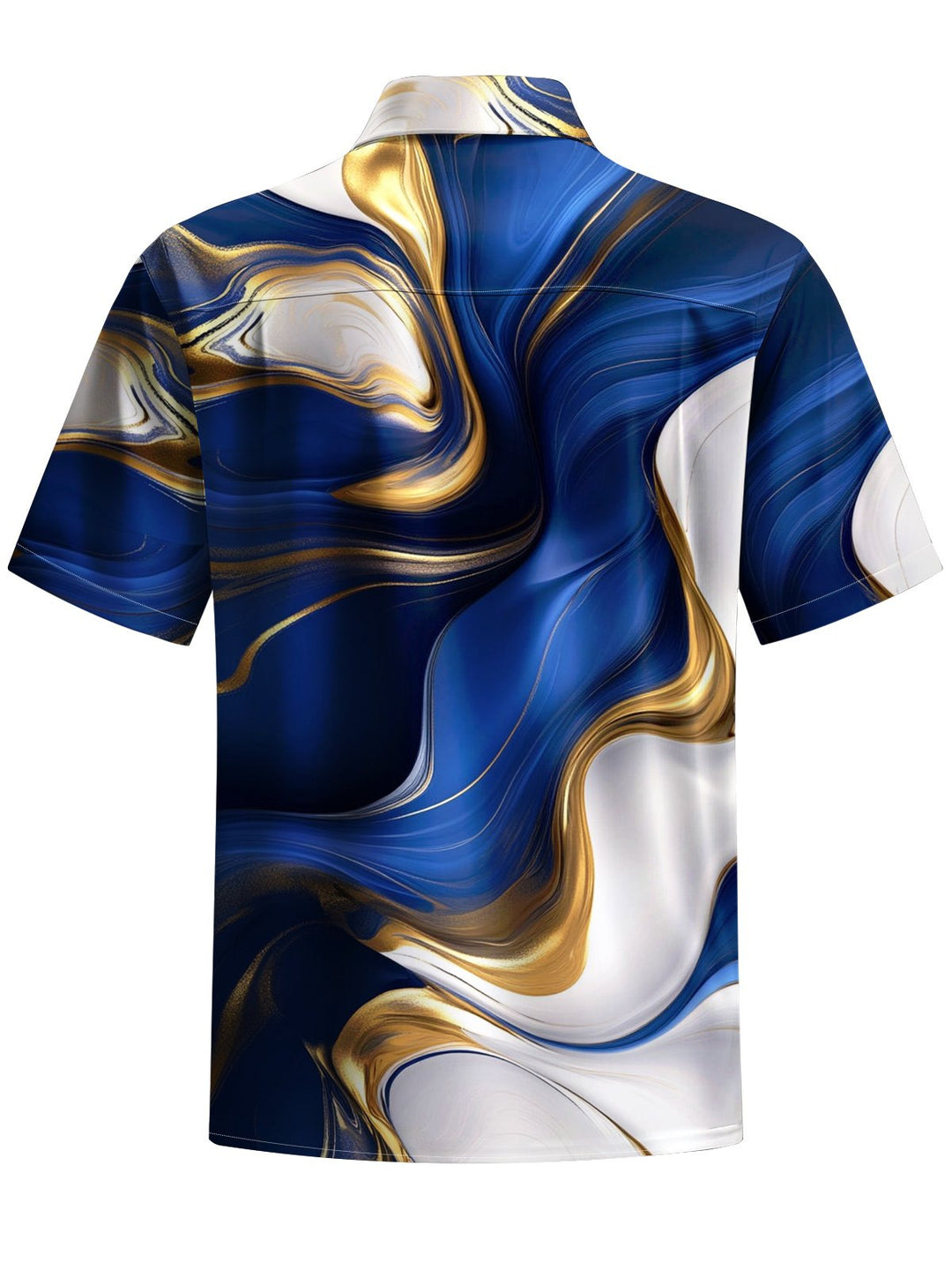 Alohadaddy® Hawaiian Casual Abstract Art Print Chest Pocket Men&
