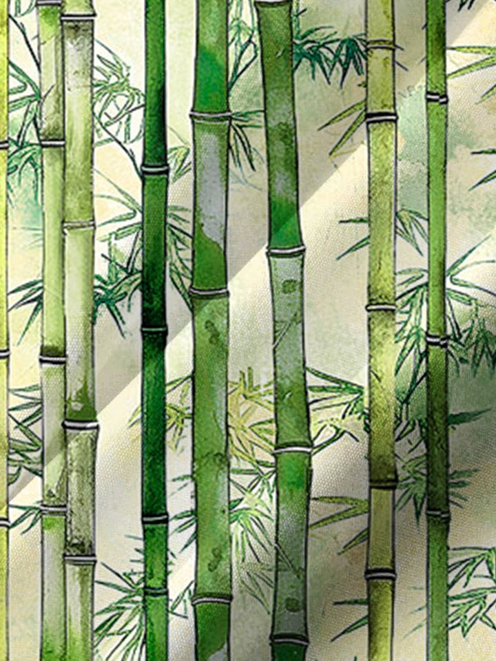 Alohadaddy® Hawaiian Bamboo Art Print Chest Pocket Men&