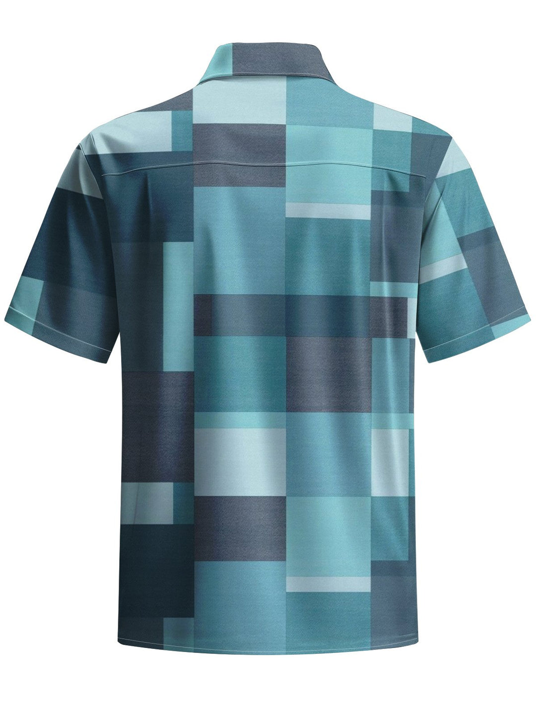 Alohadaddy® Retro Geometric Art Print Chest Pocket Men&