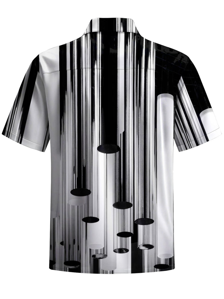 Alohadaddy® Casual Geometric Stripe Print Art Pocket Stretch Men&