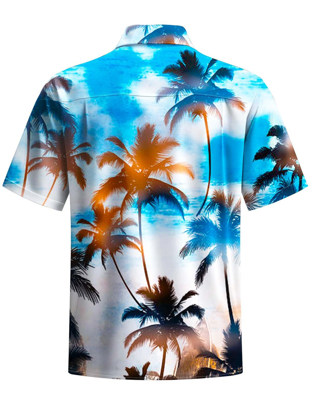 Alohadaddy® Hawaiian Palm Tree Art Print with Elastic Pockets for Men&