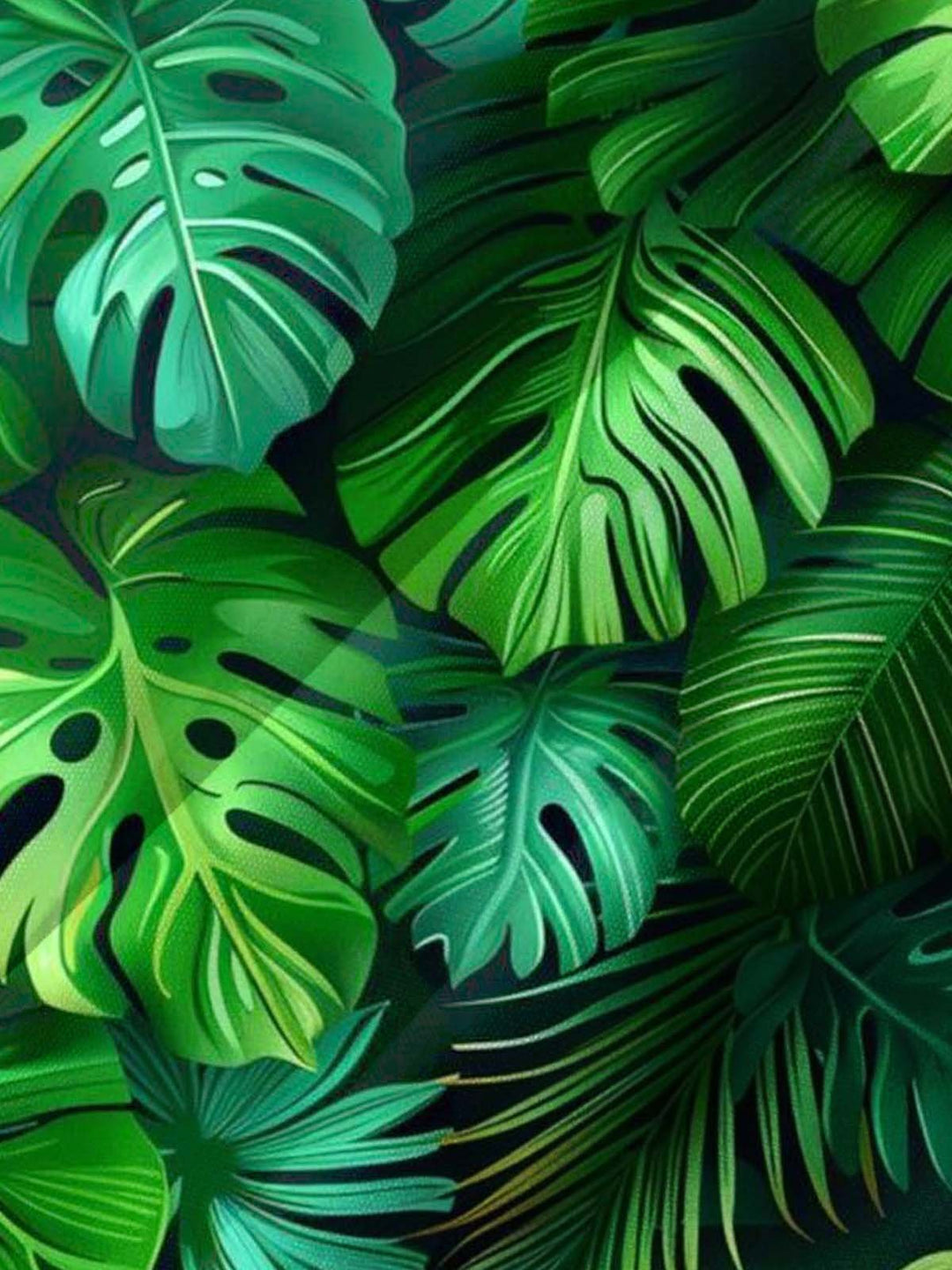 Alohadaddy® Hawaiian Palm Leaf Art Print Chest Pocket Men&