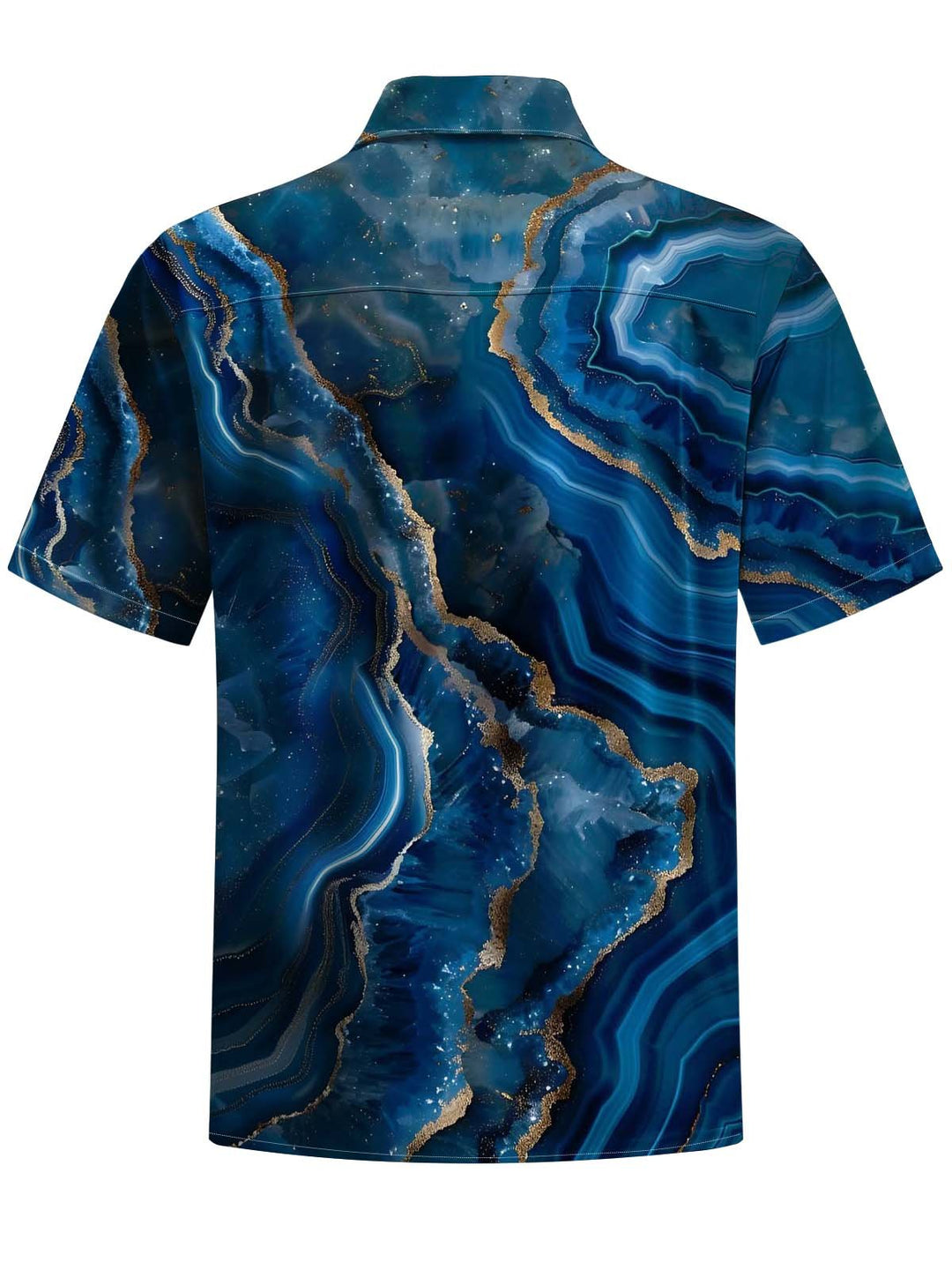 Alohadaddy® Vintage Abstract Marble Art Print Chest Pocket Stretch Men&