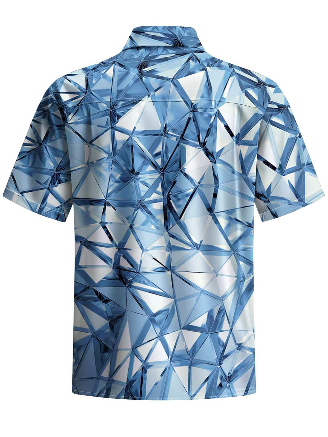 Alohadaddy® Casual Geometric Art Print Chest Pocket Stretch Men&