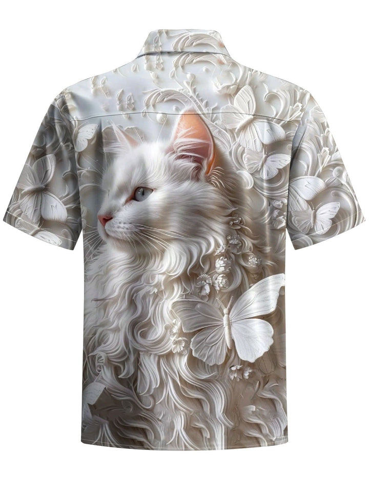 Alohadaddy® Casual Cat Print Pocket Stretch Men&