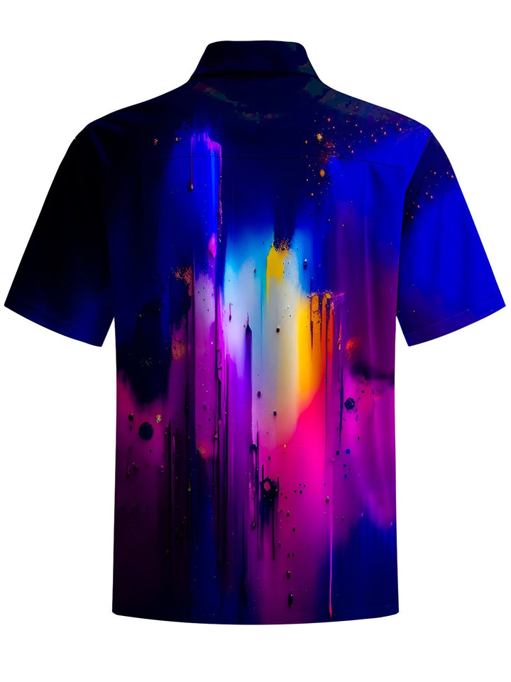 Alohadaddy® Casual Abstract Print Button Pocket Stretch Men&