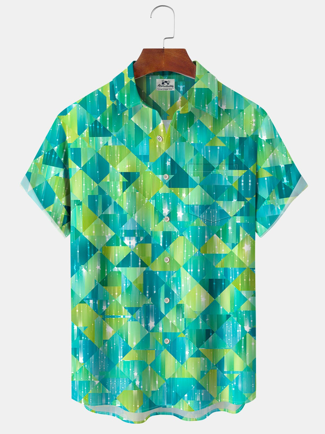Alohadaddy® Casual Geometric Triangle Print Pocket Stretch Men&