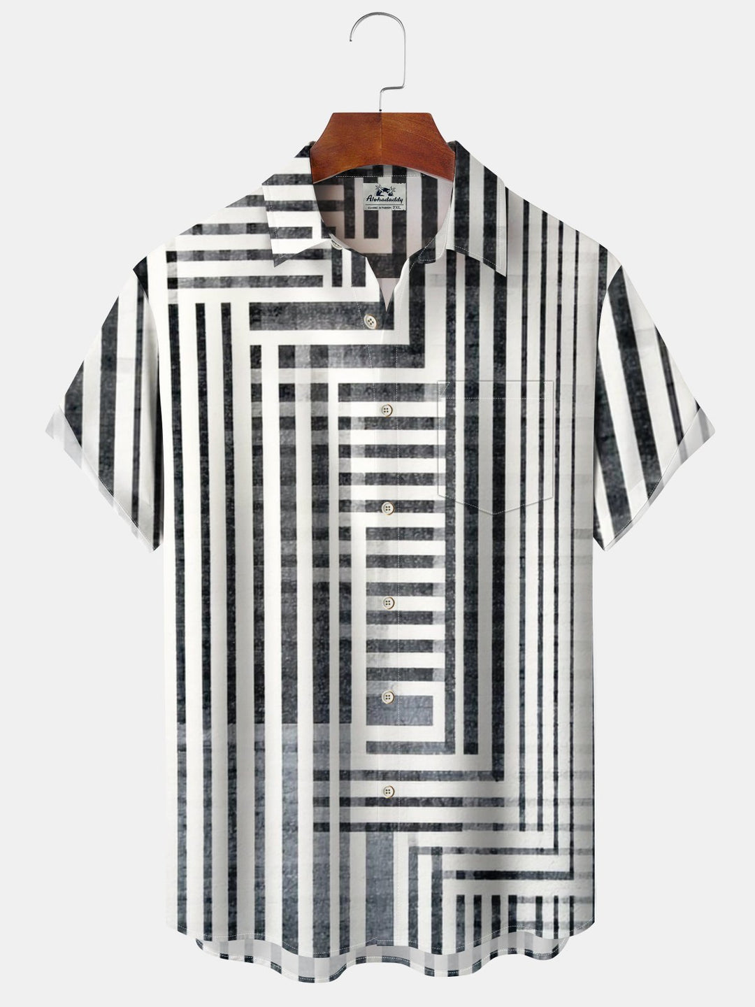 Alohadaddy® Vintage Stripe Print Pocket Stretch Men&