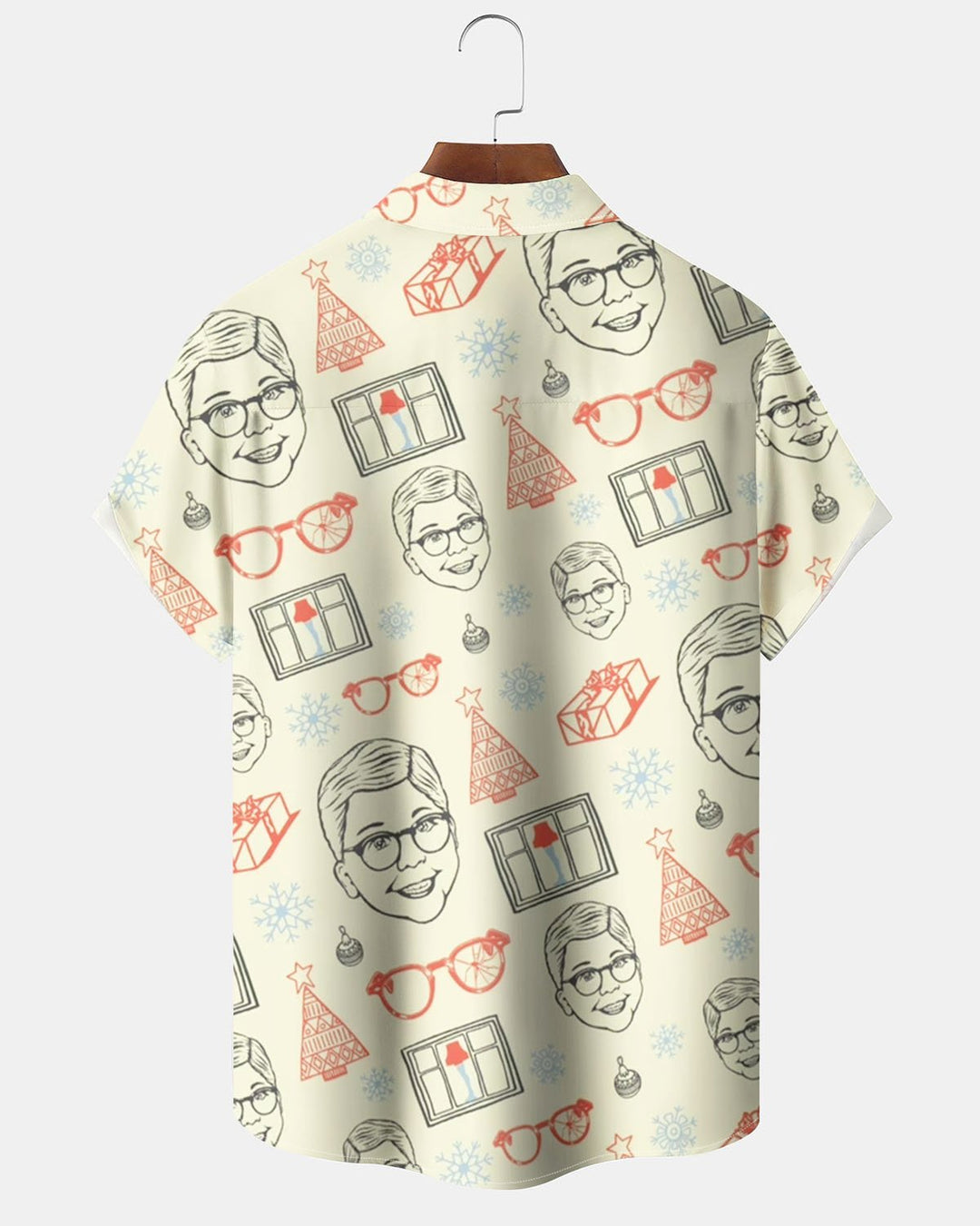 Alohadaddy® Retro Cartoon Portrait Print Art Elastic Button Pocket Men&