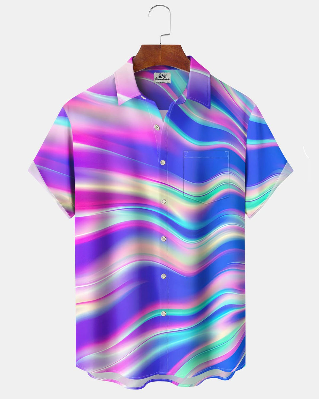 Alohadaddy® Casual Abstract Print Art Button Cardigan Pocket Men&
