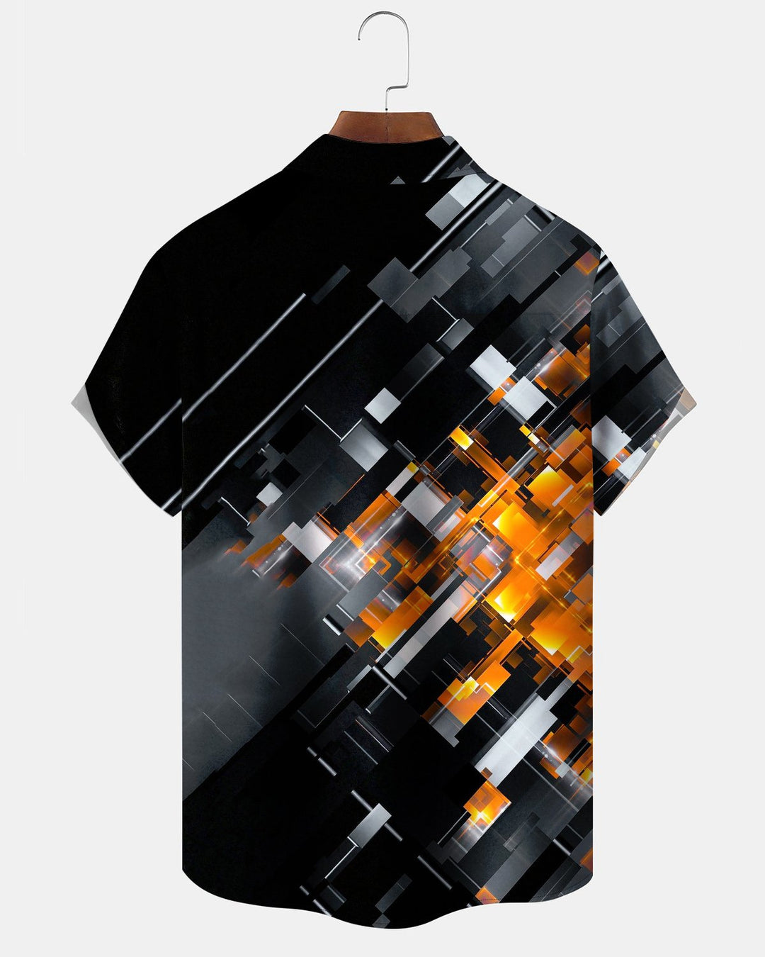 Alohadaddy® Casual Abstract Print Art Button Pocket Cardigan Men&