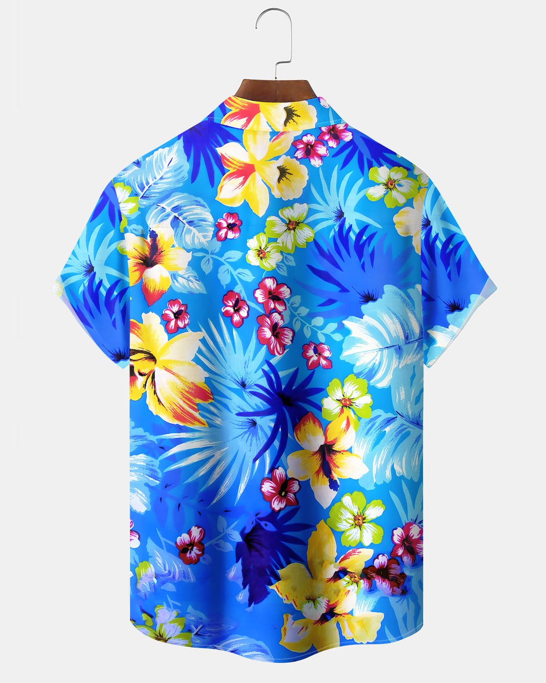 Alohadaddy® Hawaiian Palm Leaf Print Art Button Pocket Cardigan Men&