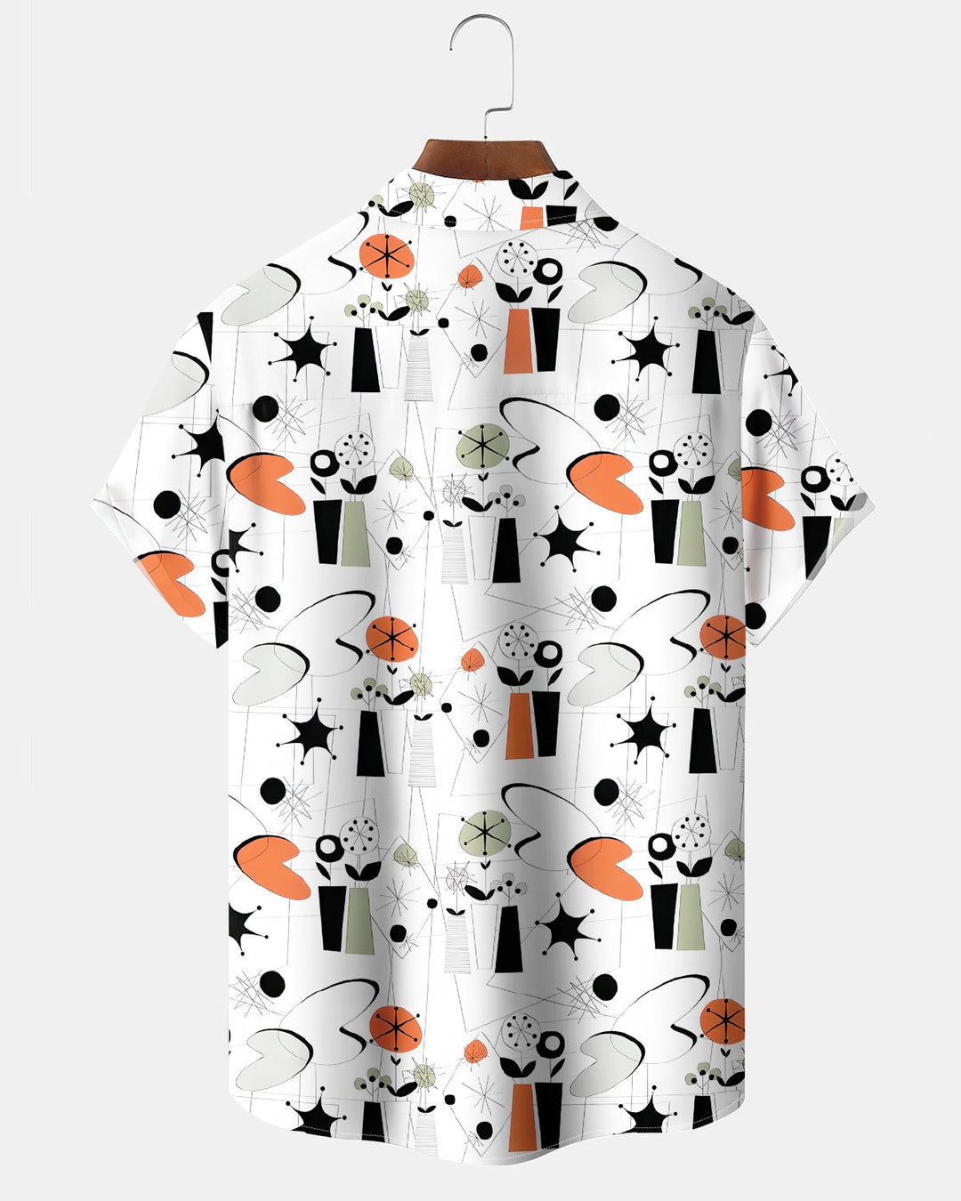 Alohadaddy® Casual Geometric Print Art Button Pocket Cardigan Men&