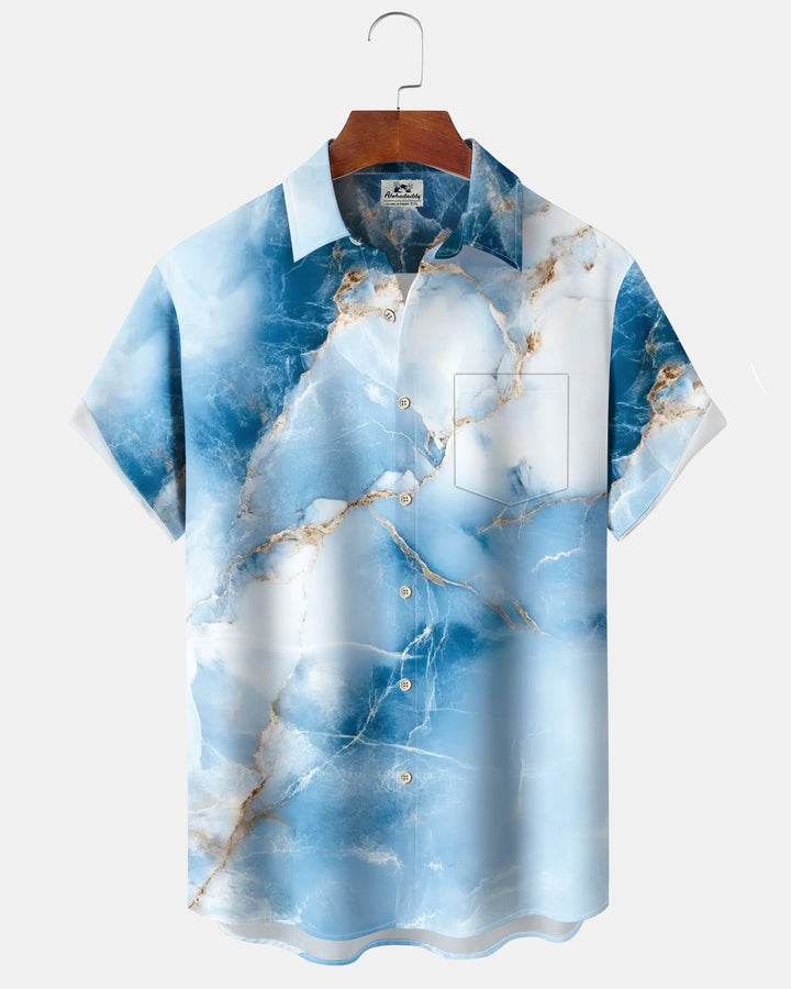 Alohadaddy® Retro Abstract Print Art Button Pocket Cardigan Men&