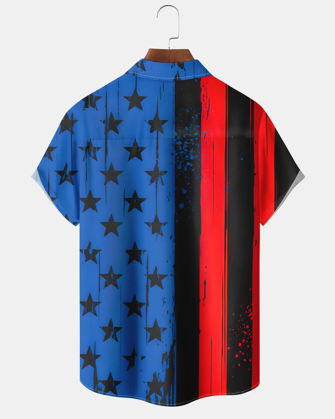 Alohadaddy® Holiday Independence Day Print Art Button Pocket Cardigan Men&