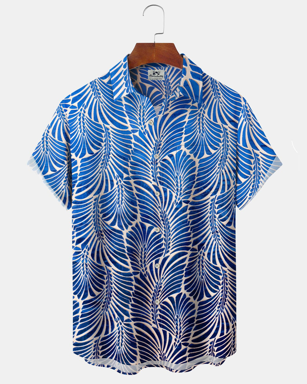 Alohadaddy® Casual Wheat Ear Print Art Button Pocket Cardigan Men&
