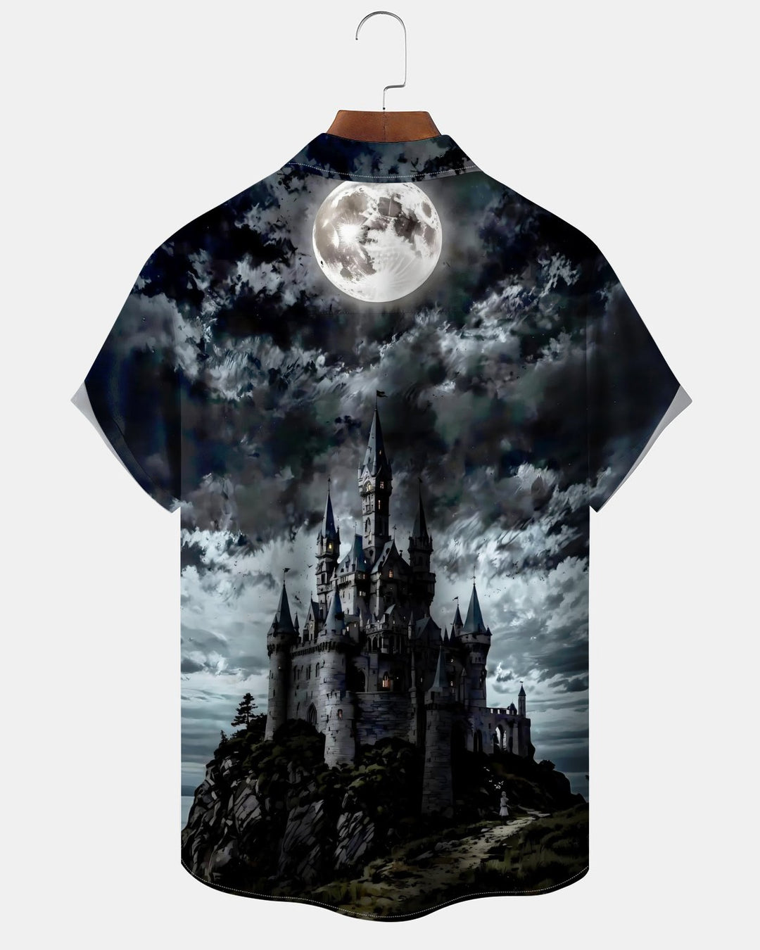 Alohadaddy® Holiday Halloween Graphic Print Button-Down Pocket Cardigan-Style Men&