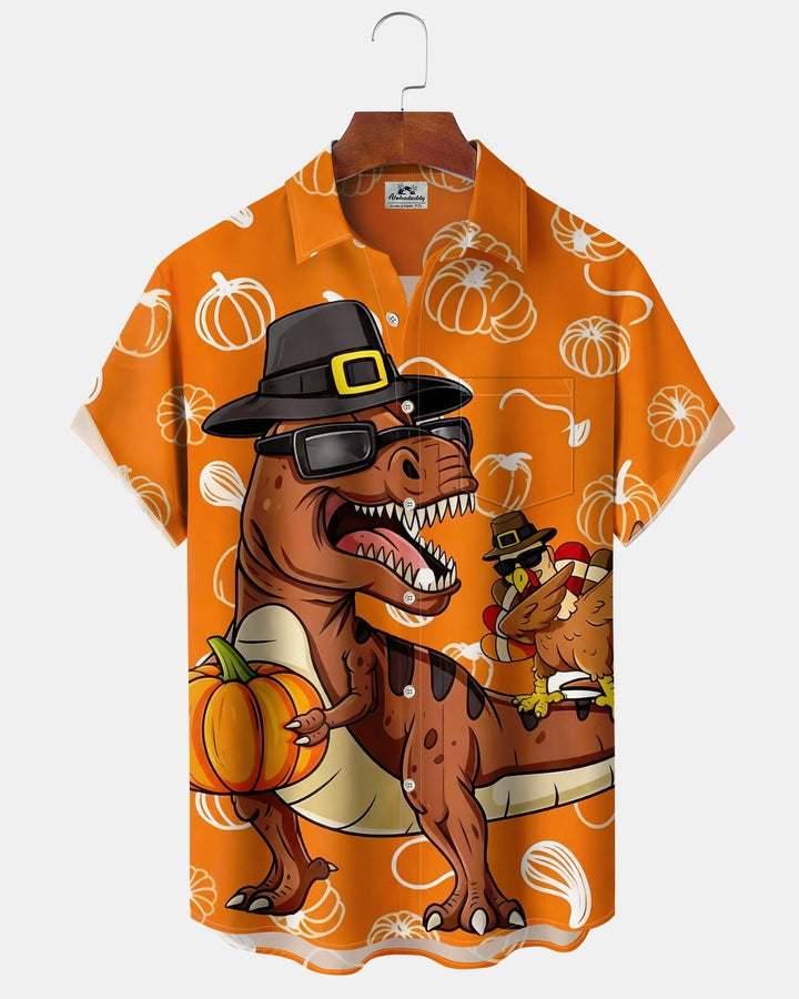 Alohadaddy® Holiday Halloween Graphic Print Button-Down Pocket Cardigan-Style Men&