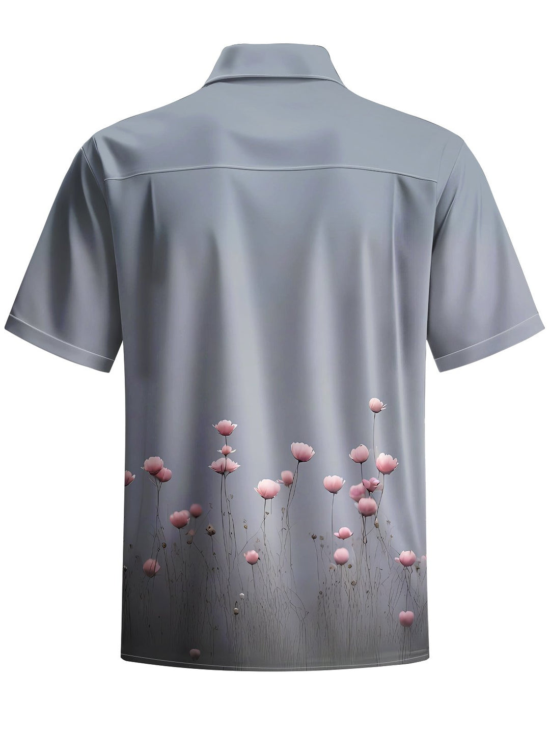 Alohadaddy® Casual Flowers Print Art Chest Pocket Men&