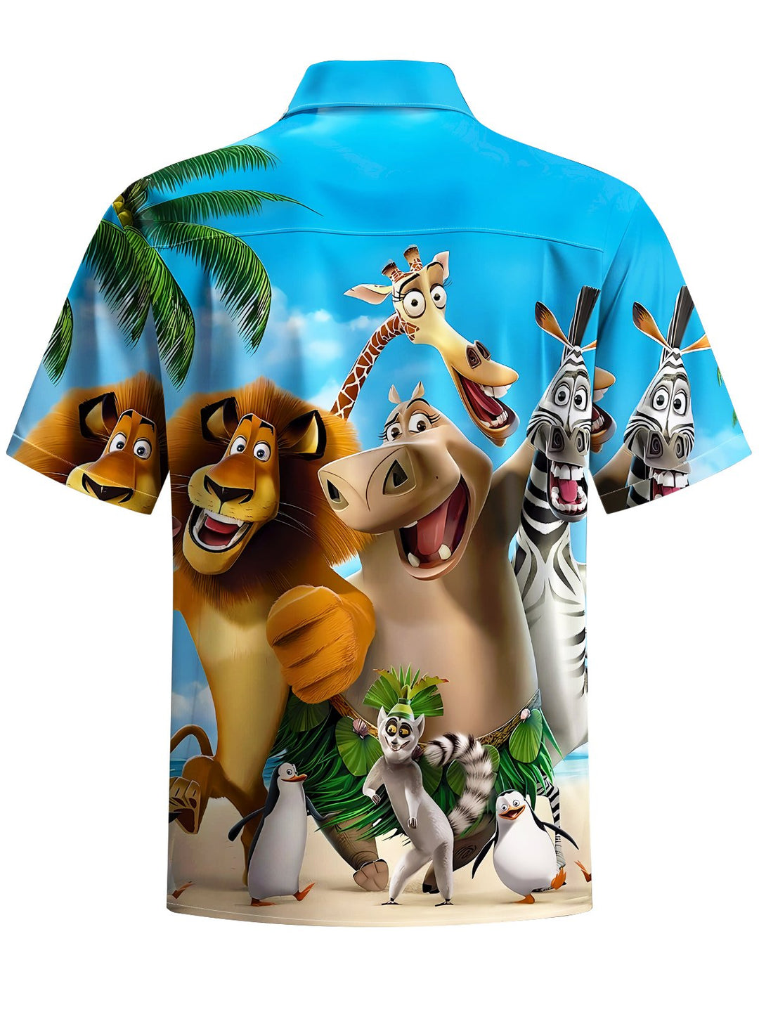 Alohadaddy® Casual Cartoon Art Print Chest Pocket Men&