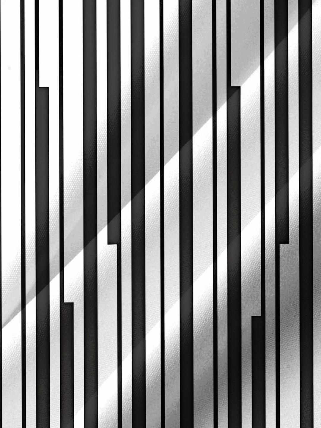 Alohadaddy® Casual Stripe Geometric Art Print Chest Pocket Men&
